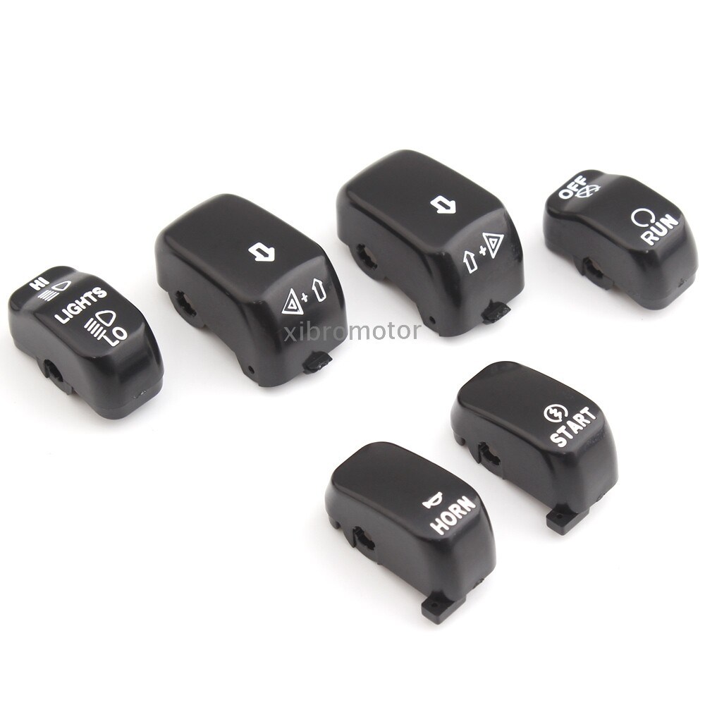 Hand Control Switch Housing Button Cover Cap Black For Harley Touring 1996-2013