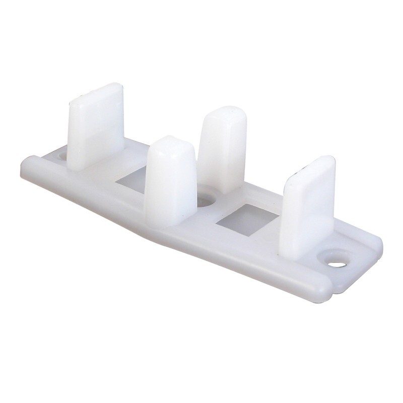 Prime-Line Matte White Plastic By-Pass Guide Hardware Included 2 pc