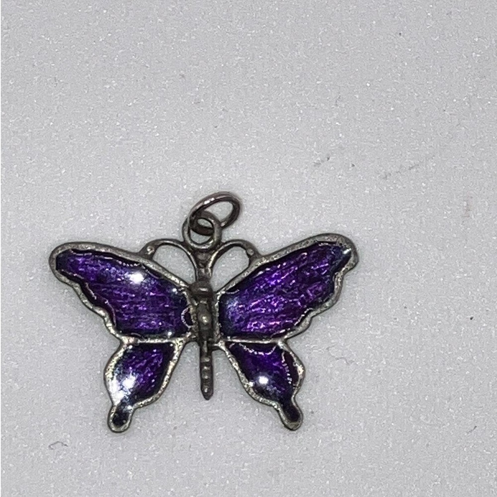 Purple Silver-Tone 1" Pendant!