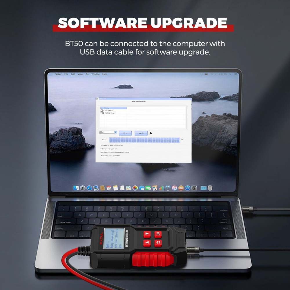 Motorcycle Battery Tester Battery Load Tester Cranking Charging System Analyzer