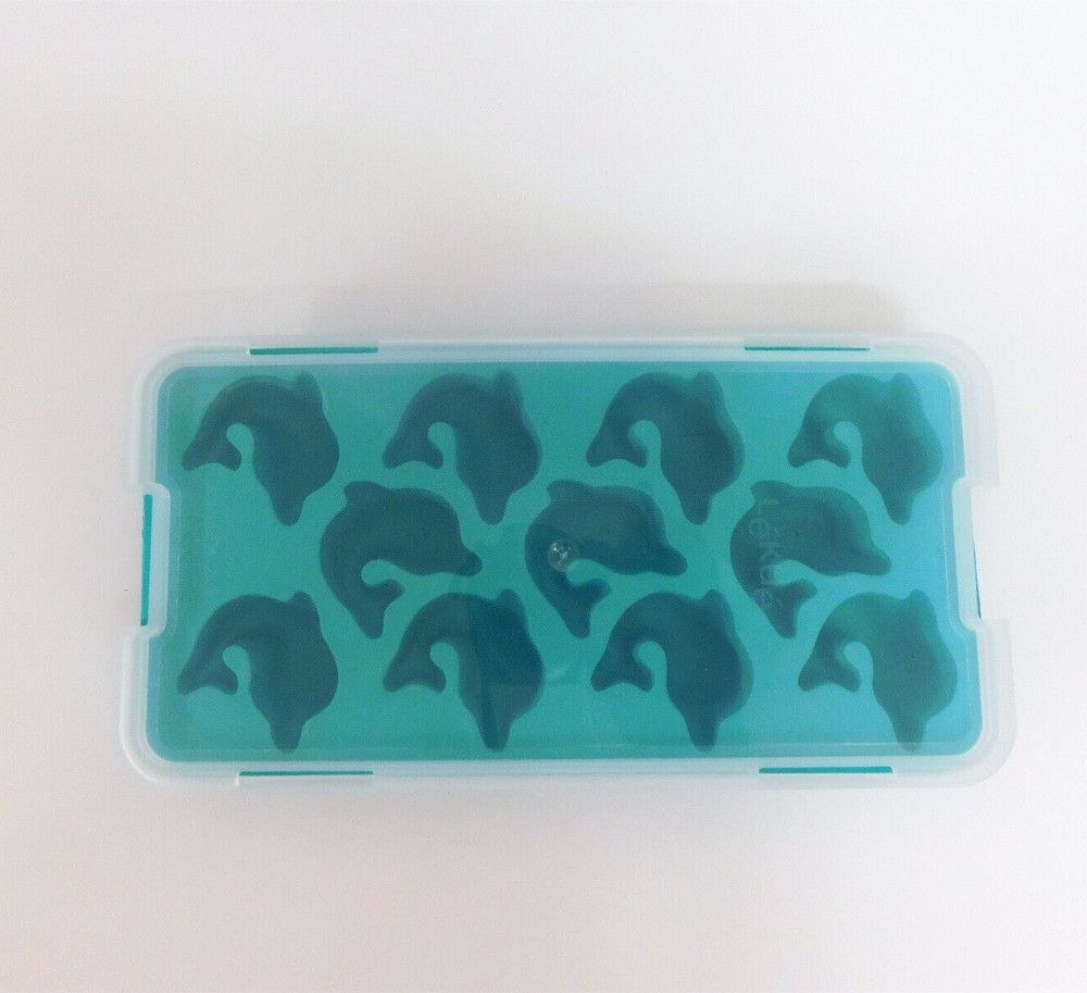Lekue Dolphin Shape Ice Cube Tray with Lid - New