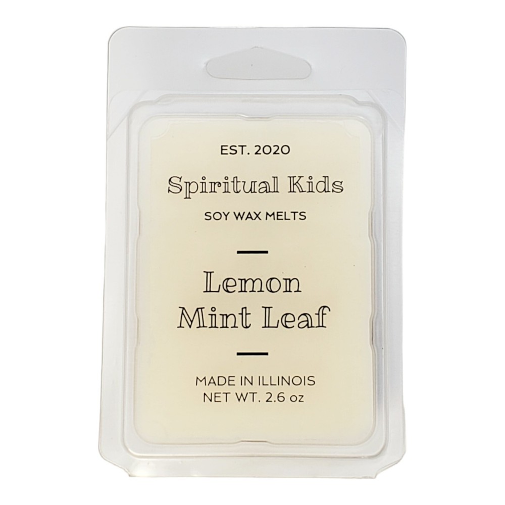 Lemon Mint Leaf Soy Wax Melts 2.6oz 6ct Hand Poured Fragrant/Essential Oils