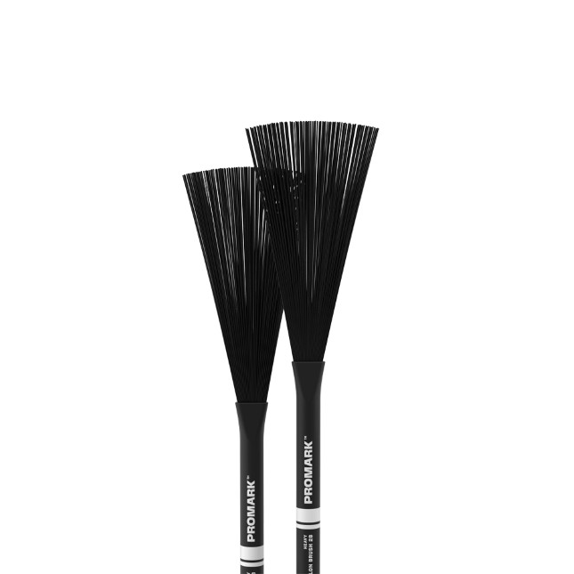 ProMark Heavy Nylon Brushes 2B Black, Pair, PMNB2B