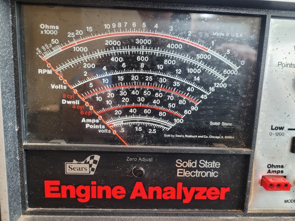 Sears Solid State Electronic Engine Analyzer Model 161.214230 W Cables/Manual