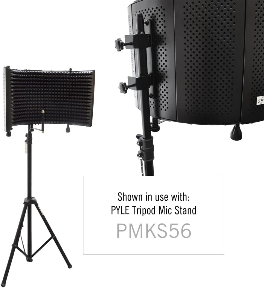 , Microphone Isolation Shield, Sound Dampening Foam, Studio Quality, Adjustable