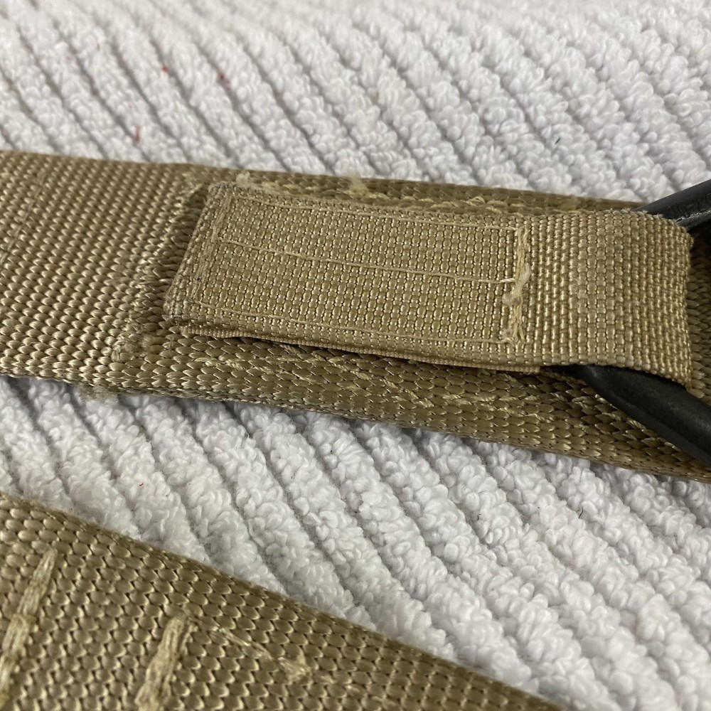 Spec Ops Military Tactical Belt Tan Nylon Hook Loop USA Made Adjustable