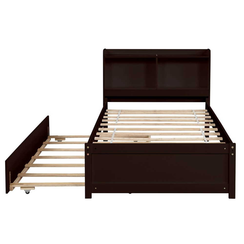 Twin Bed with rundle Espresso
