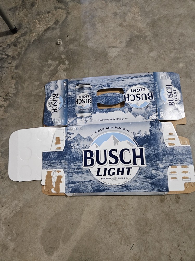 Busch Light Empty Box 30 Pack Beer Bar Man Cave Decor