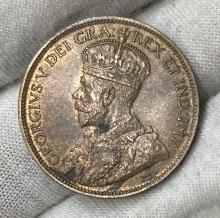 1917 Canada One Large Cent Coin High Grade