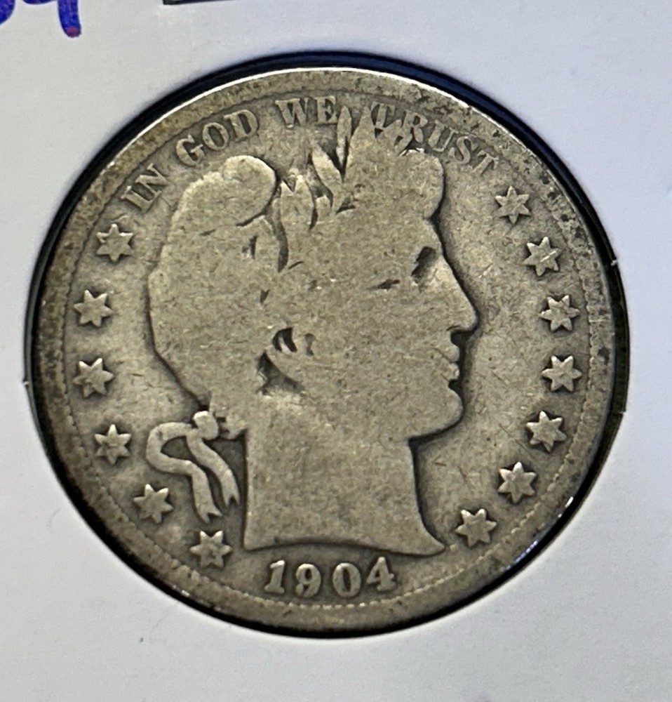 1904 Barber Half Dollar 50c