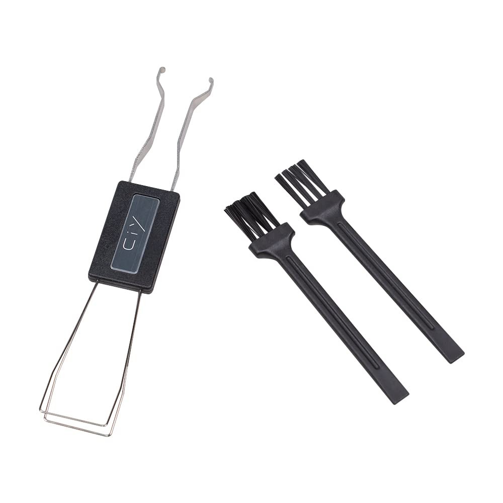 Stainless Steel Switch Keycap Puller Removal Tool With 2 Brushes DIY Kit