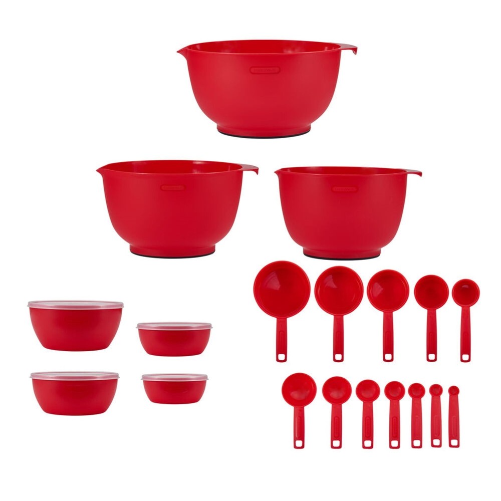 23 Piece Plastic Baking Set Mixing and Measuring Baking Dishwasher Safe Kitchen