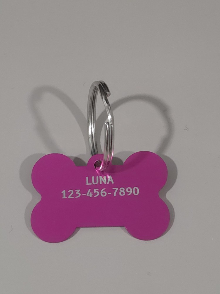 Bone Dog Tags Laser Engraved ID Tags