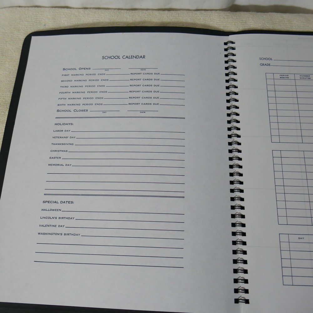 SQUIBB'S Lesson Plan Book No. 812 Maroon
