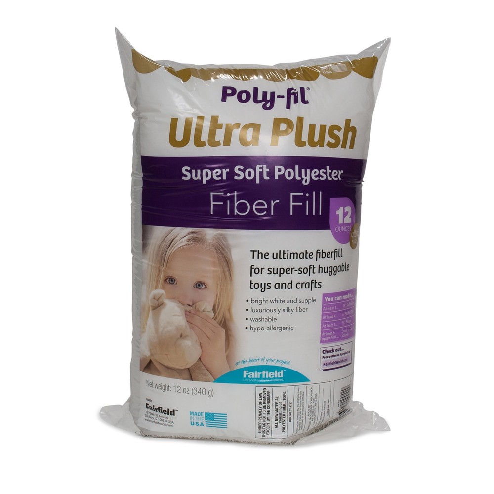(2 pack)Plush Super Soft Polyester Fiberfill Stuffing, 12oz Bag, by Fairfield