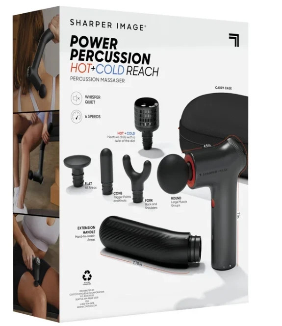 Sharper Image Power Percussion Hot & Cold Reach Percussion Massager