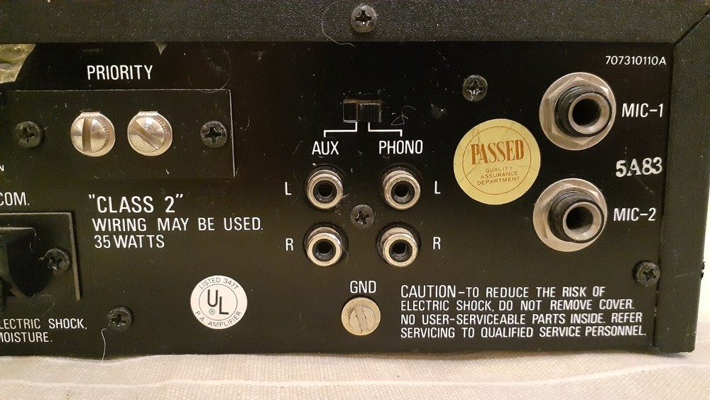 Vintage Realistic MPA-35A PA Amplifier 35 Watt Model 32-2027 Solid State Working