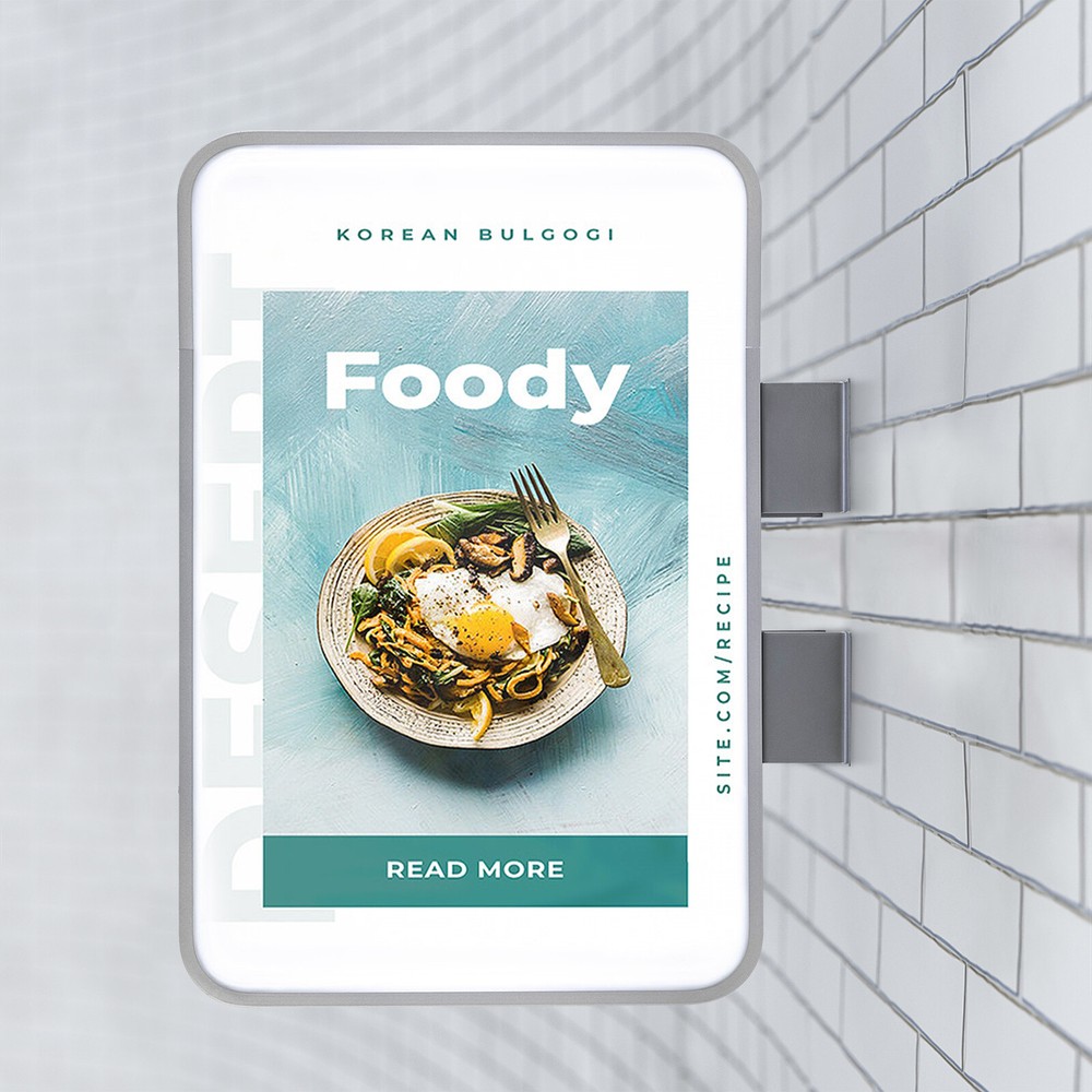 LED Rectangle Double-sided Advertising Light Box Illuminated Projecting Sign