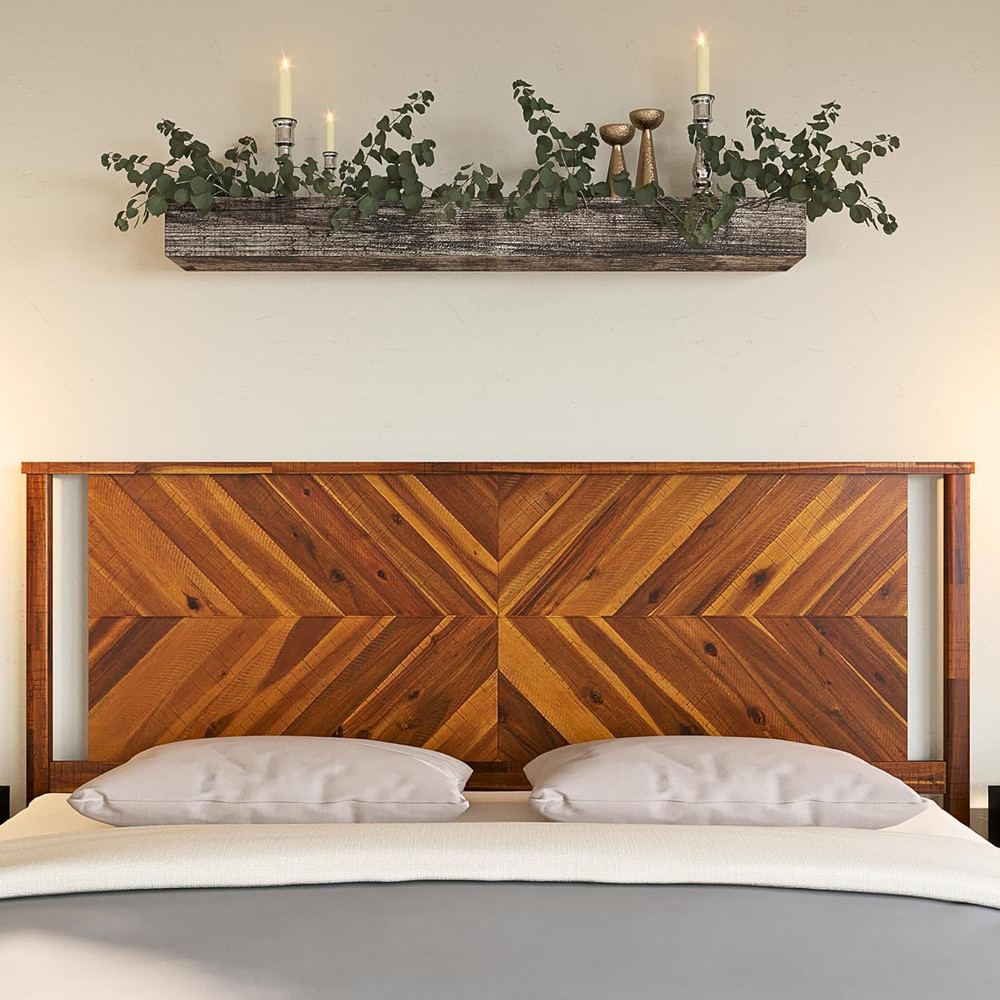 Vivian Headboard ONLY, Rustic & Scandinavian Style with Solid Acacia Wood, Easy