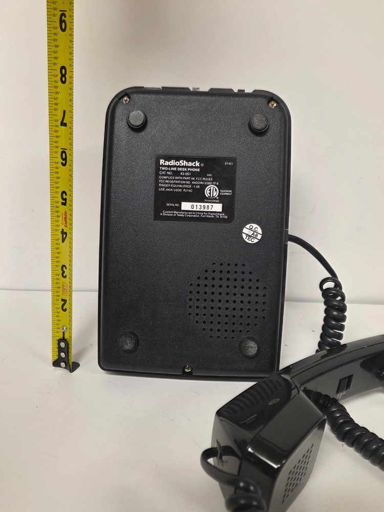 Radio Shack Two Line Push Button Desk Phone