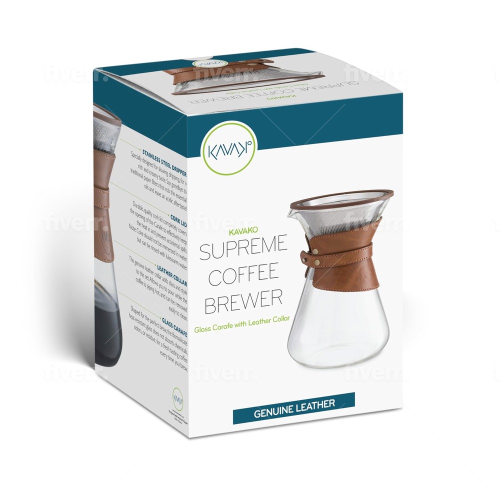 Pour Over Coffee Maker Set with Double-Layer Stainless Steel Filter, Coffee Drip