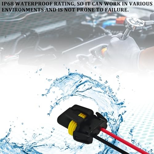 Headlight Connector Plug Fog Light Headlight Wiring Harness Pigtail 4PCS