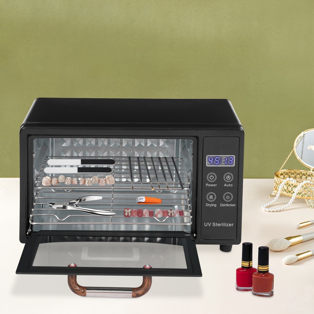 Multi-Functional Tabletop Nail Tool Sterilizer Drying Box Nail Cleaner Box 160W