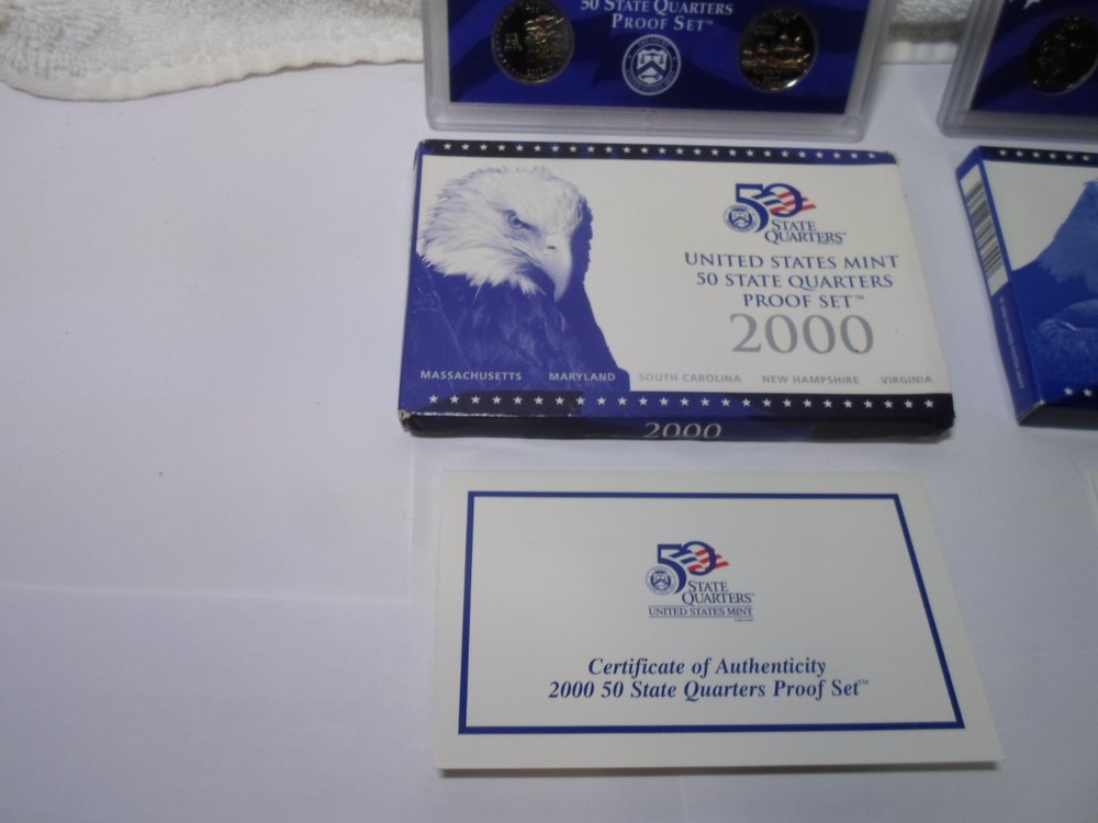 2000 and 2007 Mint Proof State Quarter Sets