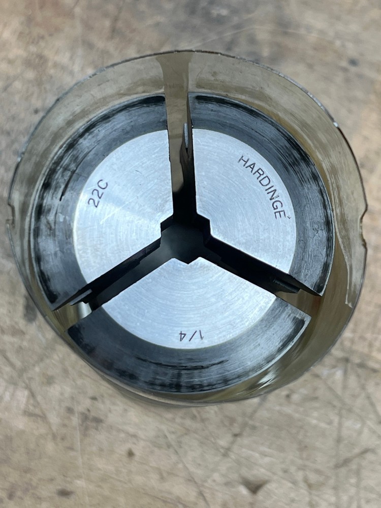 Hardinge 22C 1/4 Hex Collet Small - Used