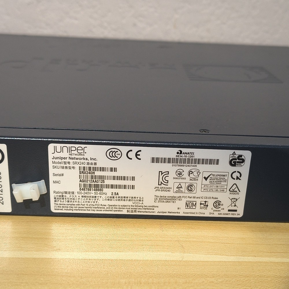 Juniper Networks SRX240H Enterprise OEM Firewall Gateway