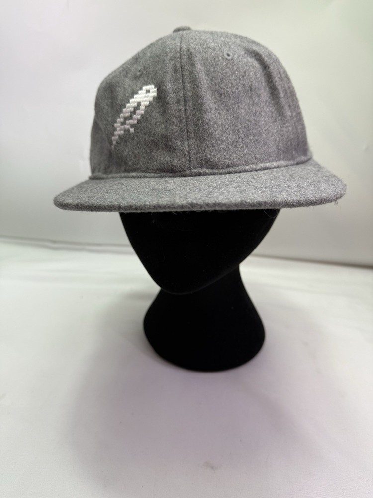 Bitbird Wool Blend Embroidered Logo Hat Cap Adjustable Gray White Band Rare