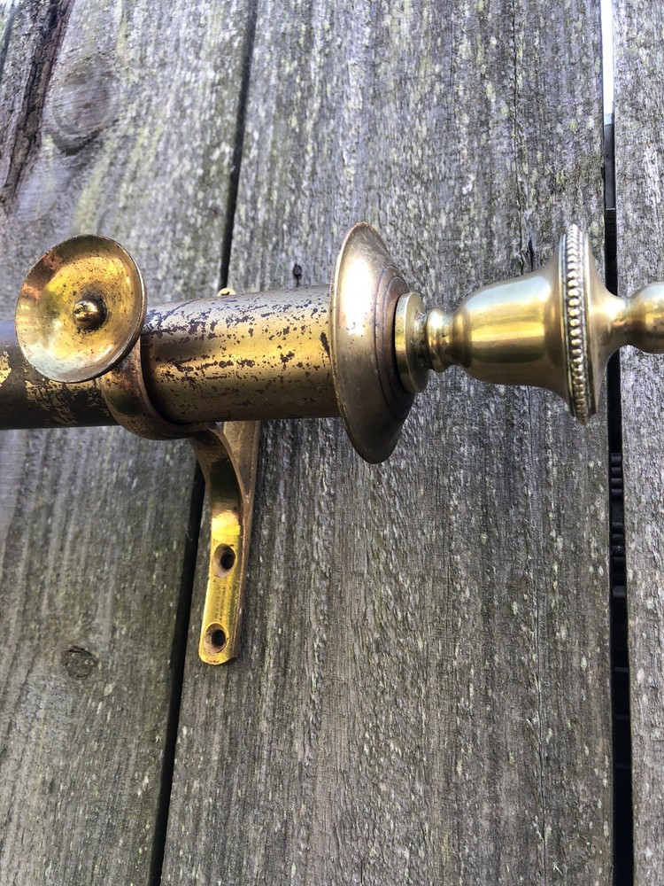 victorian brass curtain pole