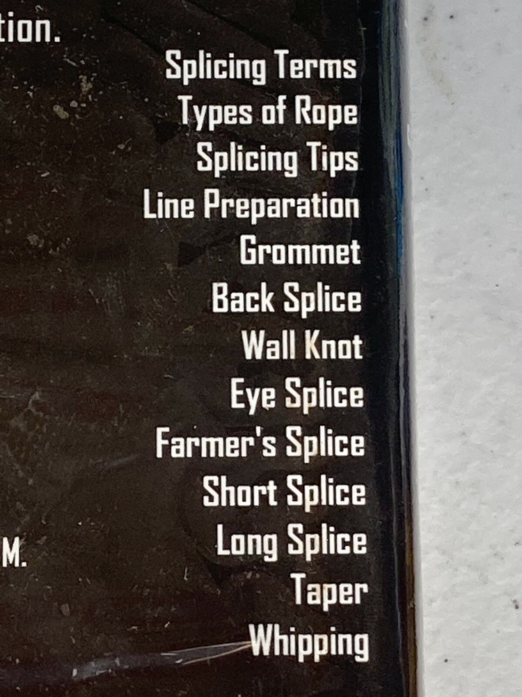 Knot Tying - Splicing Three-Strand line (PC CD-ROM) Instructional Guide *NEW*
