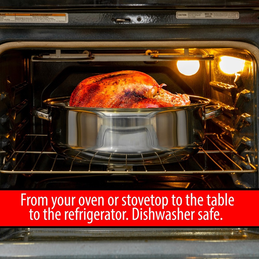 Precise-Heat Multi-Use Baking and Roasting Pan with Easy Lift Wire Rack