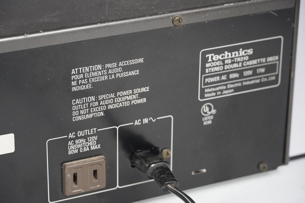 Working Vintage Technics Stereo Double Cassette Deck RS-TR210 PLEASE READ