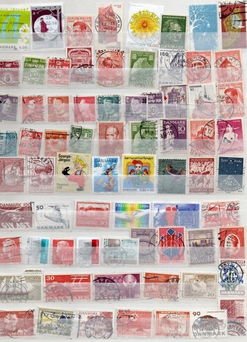 Denmark Assorted 72 Canceled Postage sTamps  (11-003)