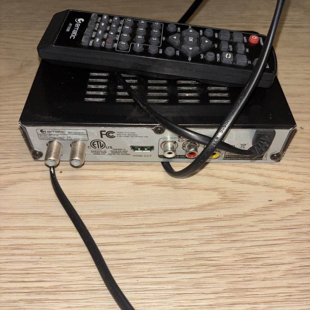 📺 Ematic Digital Converter Box AT103B + USB Recorder & Remote