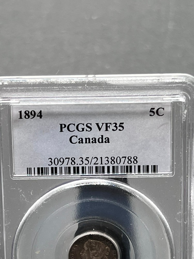 1894 Canada 5 cent Graded PCGS VF-35