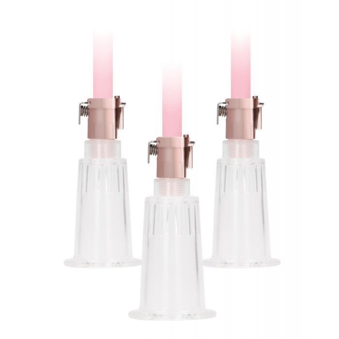 Shots Pumped Clitoral & Nipple Pump Set Medium Rose Gold