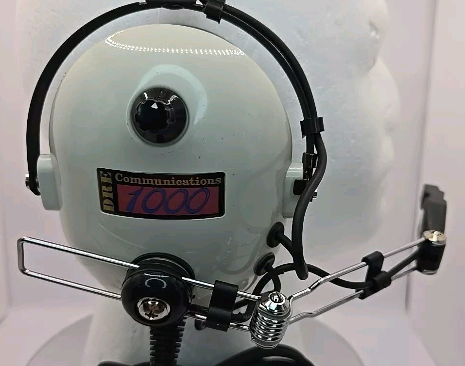 Vintage Aviation Headset ~ DRE Communication 1000 ~ Tested Working Great - EUC