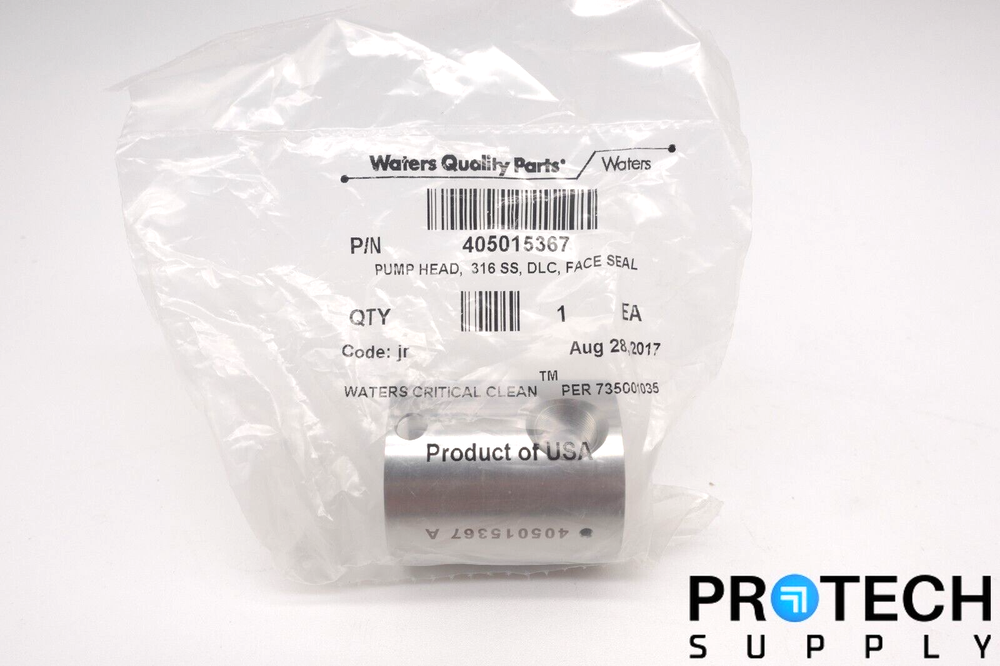 Waters 700009190 Pump Head 316 SS DLC Face Seal 405015367 NEW with WARRANTY