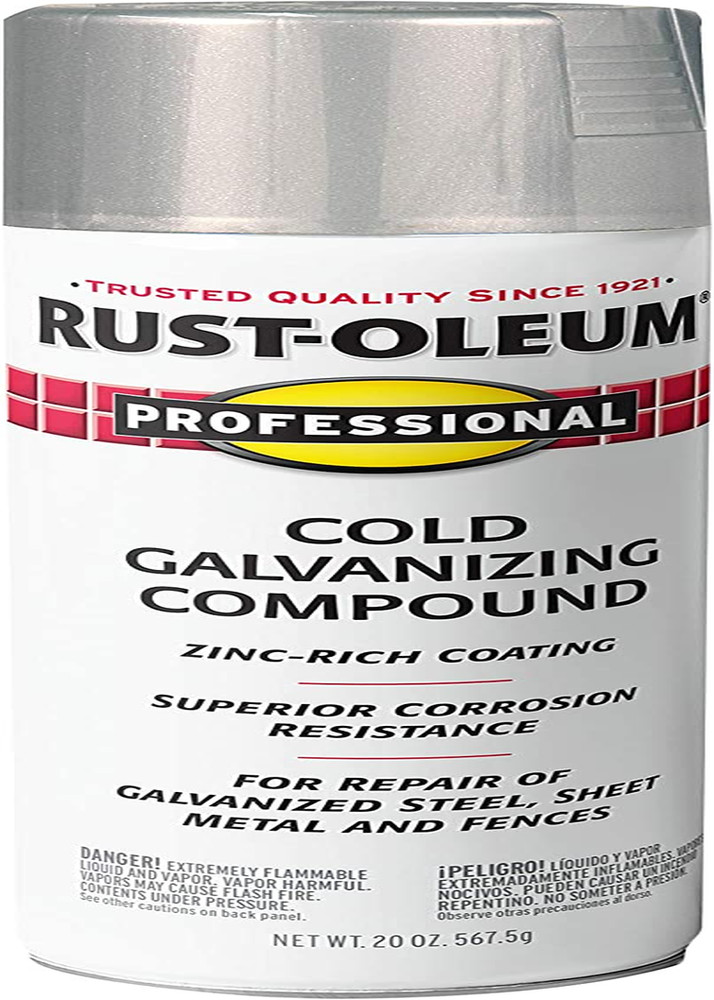 20 Oz Rust-Oleum 7585838 Cold Gray Professional Galvanizing Compound Spray