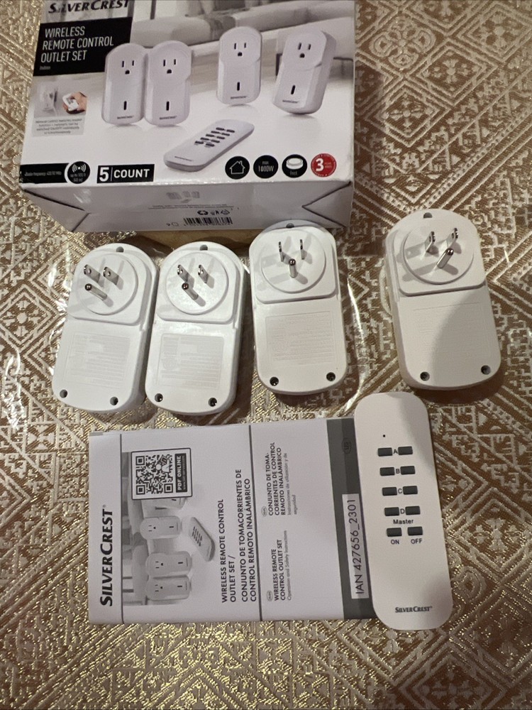 SilverCrest Indoor Wireless Socket Set - Up To 40m Range / 5 Piece Set