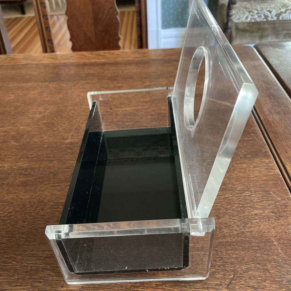 Vintage MCM Lucite Tissue Box
