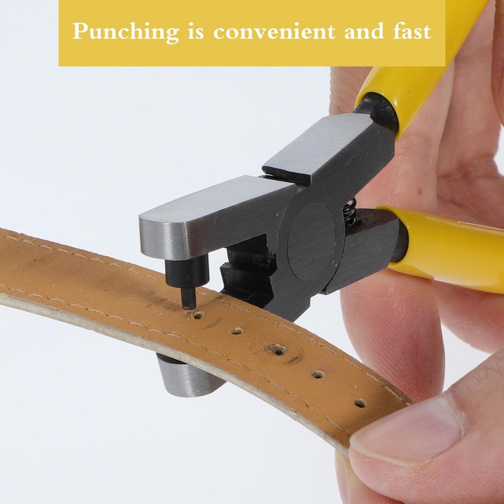 Leather Hole Punch Tool for Belts, Belt Loop Hole Puncher Single Round Hole