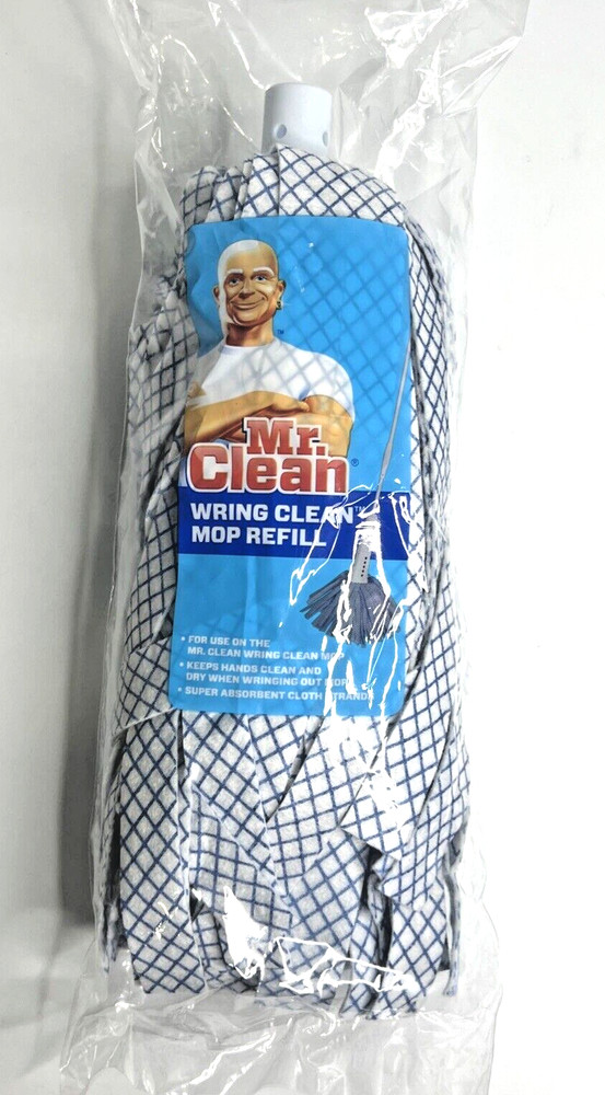 MR. CLEAN Wring Clean Mop Refill Super Absorbent Cloth Strands - NEW
