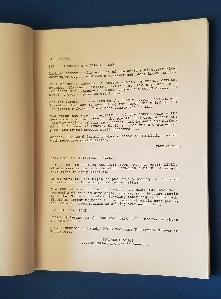 ANACONDA original script JENNIFER LOPEZ ICE CUBE adventure horror VOIGHT Snake