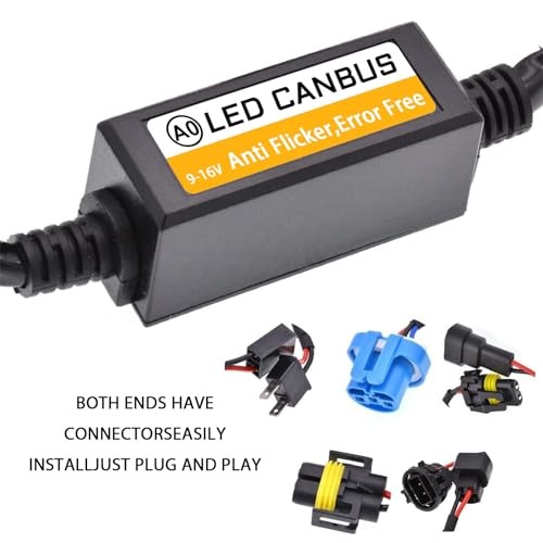 2PCS Car LED Headlight Decoder Blinker Resistor Hid LED Conversion Kit 9007