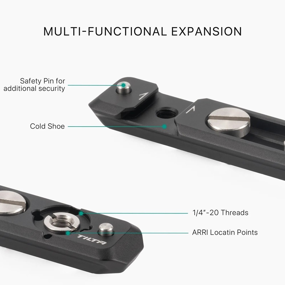 TILTA TA-NTMP-B Multi-Functional NATO Mounting Plate - Black