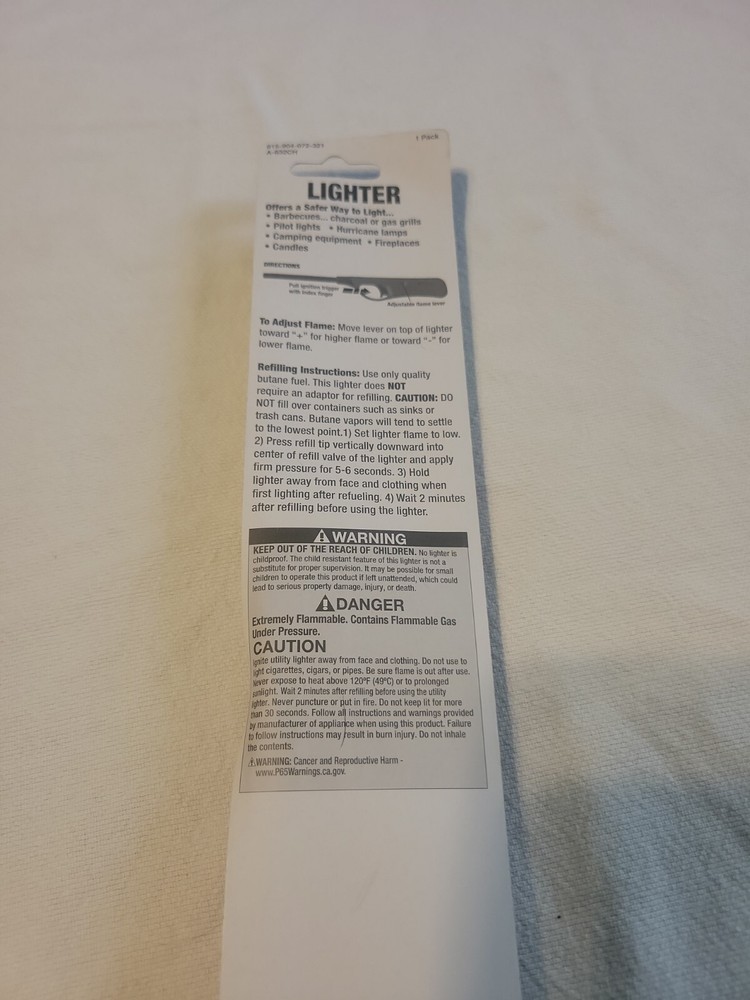 Refillable 10.5 inch Lighter Adjustable Flame!!;